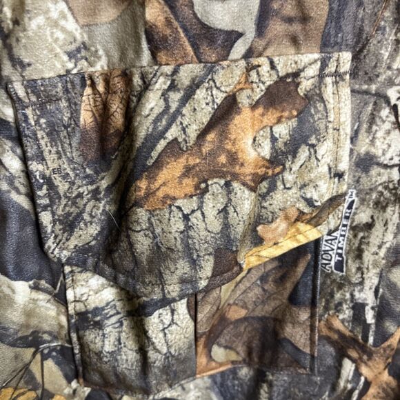 Vtg Walls Water-Pruf Hunters‎ Camouflage Full Zip Jacket Large Advantage Timber - Picture 4 of 11